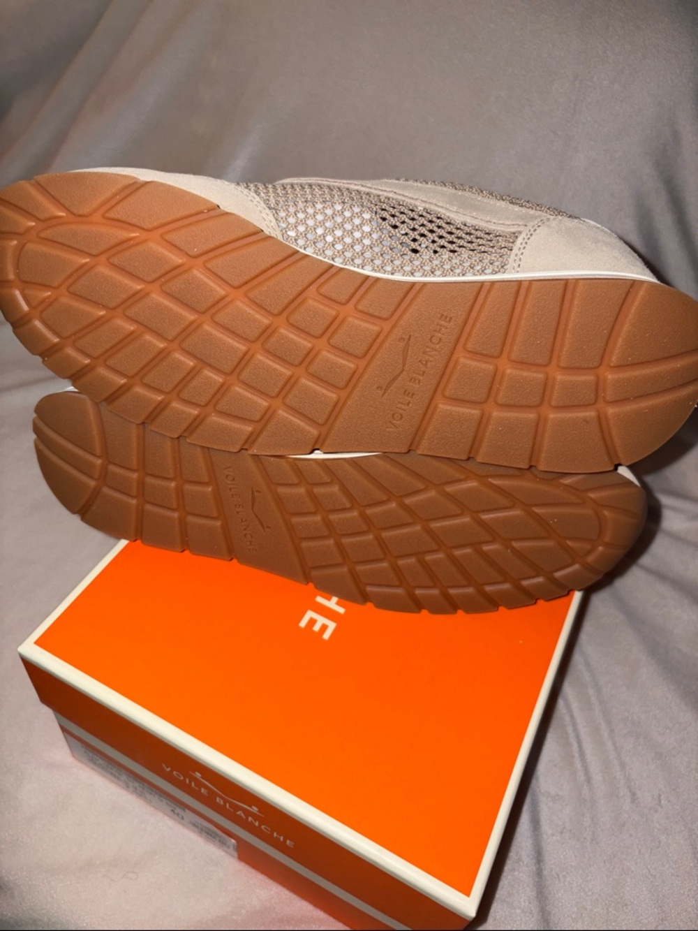 NWT VOILE BLANCHE PLAY Mesh Sneaker in Light Beige - Picture 15 of 16